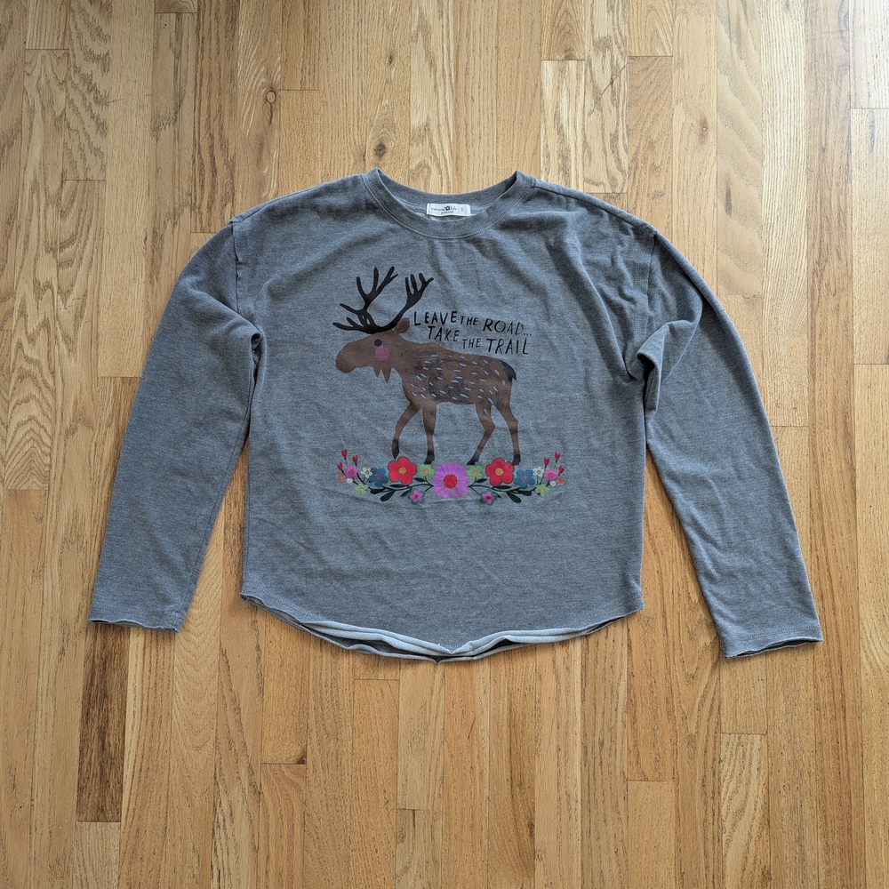 NATURAL LIFE Gray Moose Long Sleeve